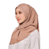 Sulam Mekar Ironless Chiffon Triangle Bawal in Wood Smoke